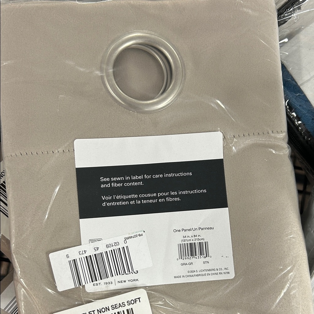 Elegant Beige Grommet Curtain Panel